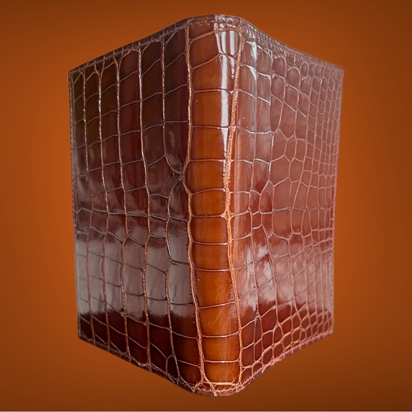 Hermes NIB GM Agenda Cover Cognac Alligator Mississippiensis Lisse - Picture 10 of 10